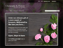 Tablet Screenshot of champagneandflowers.co.uk